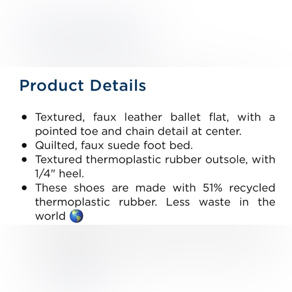 Old Navy Faux Leather Crocodile Slingback Flats with Gold Chain Detail, Size 9 - Picture 5 of 13